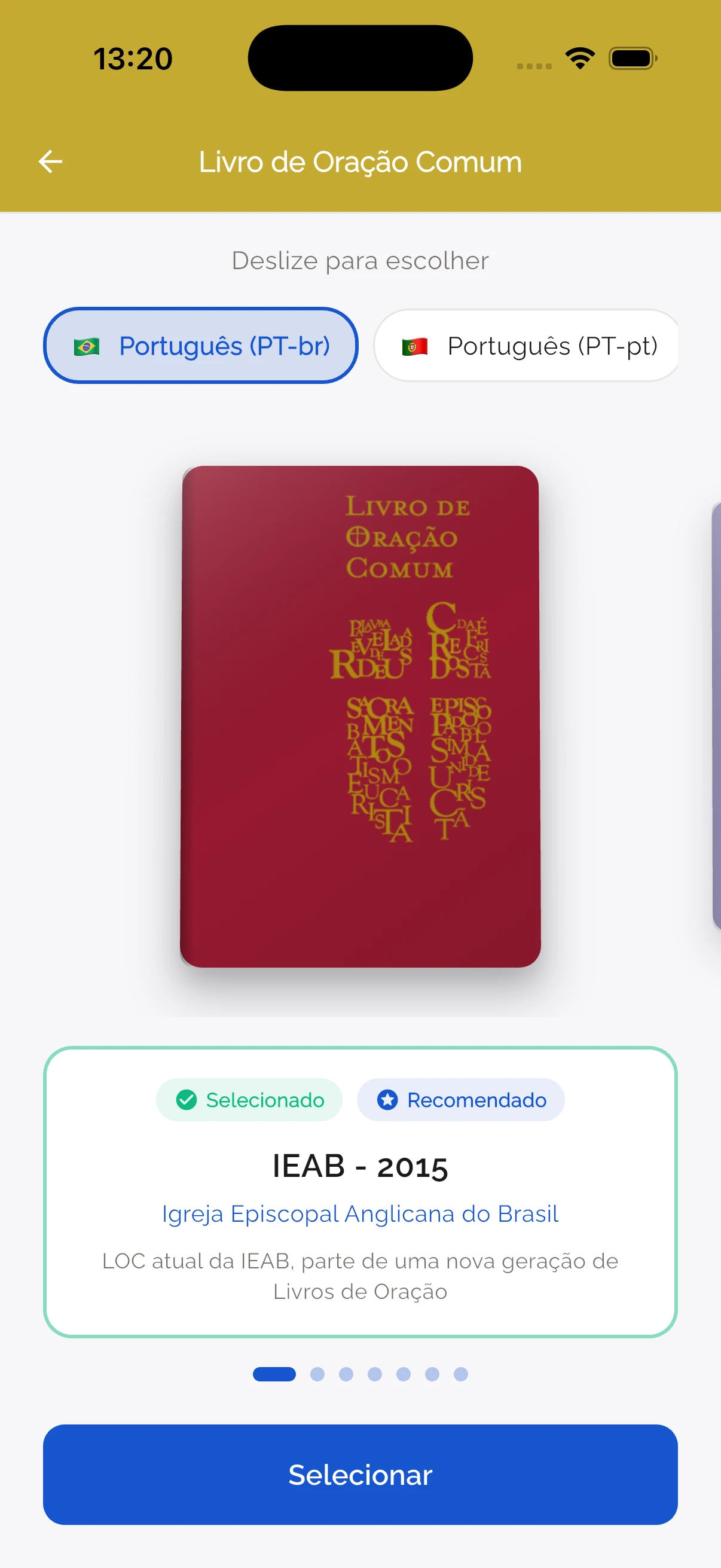 Escolha do livro e da tradução